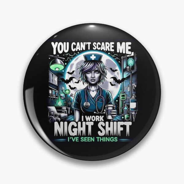Item preview, I Work Night Shift - Fearless AF Nurse designed and sold by KZbubble.