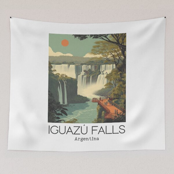 Item preview, A Vintage Travel Art of Puerto Iguazú - Argentina  designed and sold by GoodOldVintage.