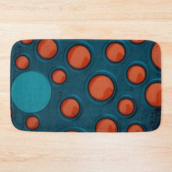Item preview, Retro Tech Circles Bold Orange & Teal Contrast Design designed and sold by ArtComixHaven.