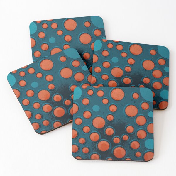 Item preview, Retro Tech Circles Bold Orange & Teal Contrast Design designed and sold by ArtComixHaven.