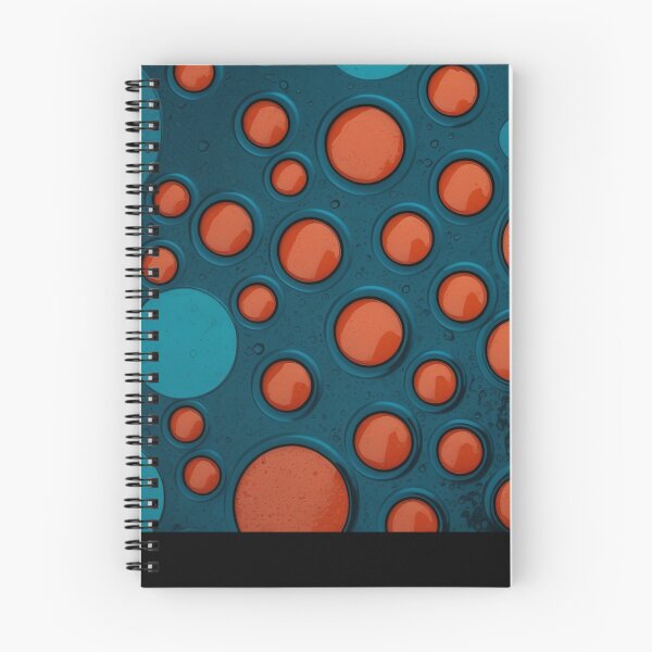 Item preview, Retro Tech Circles Bold Orange & Teal Contrast Design designed and sold by ArtComixHaven.