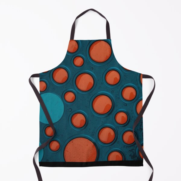 Item preview, Retro Tech Circles Bold Orange & Teal Contrast Design designed and sold by ArtComixHaven.
