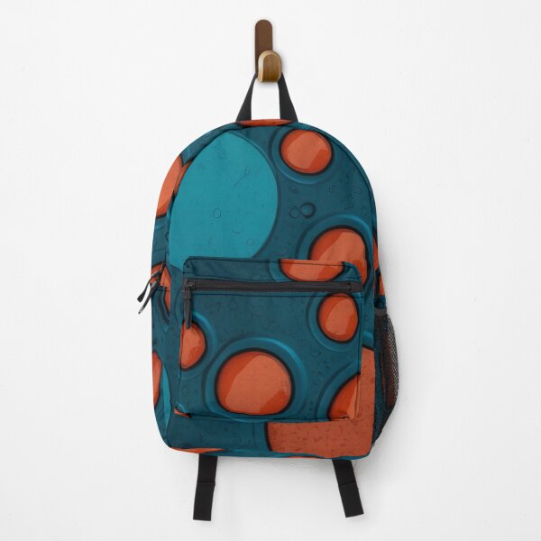 Item preview, Retro Tech Circles Bold Orange & Teal Contrast Design designed and sold by ArtComixHaven.