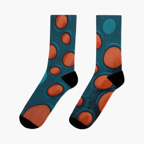 Item preview, Retro Tech Circles Bold Orange & Teal Contrast Design designed and sold by ArtComixHaven.
