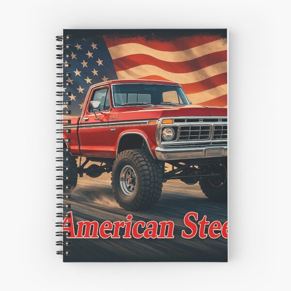 Item preview, American Steel – Classic Red Ford F-150 Pickup with Flag  designed and sold by TheArtOfCar.