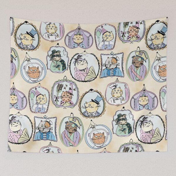 Item preview, Cat Doodles - Pet Doodles - Cats in Our Hats designed and sold by ArtFisher.