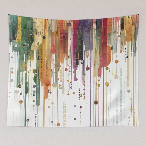 Item preview, Vibrant Digital Data Flow with Geometric Patterns Art designed and sold by Chroma Myst.