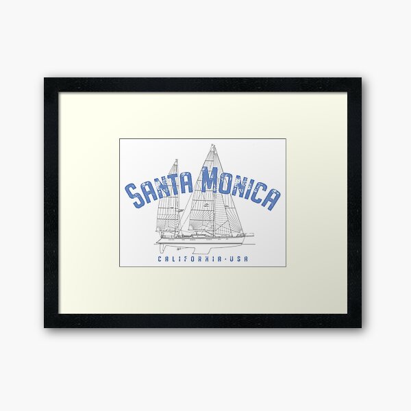 Item preview, Santa Monica California Nautical Sailboat Design designed and sold by Futurebeachbum.