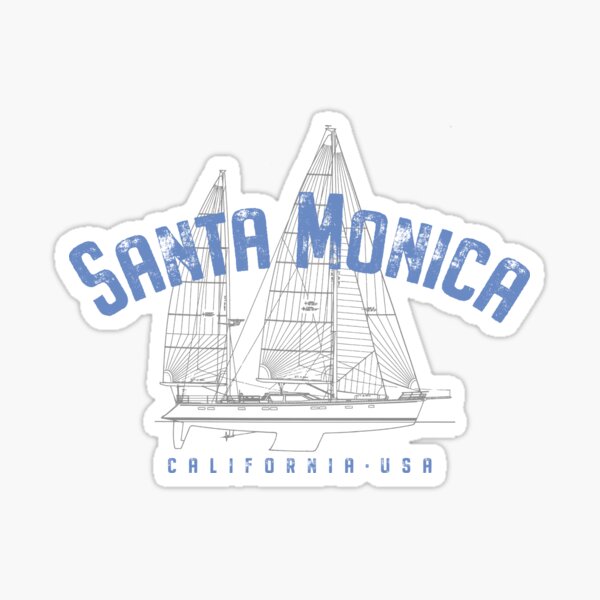 Item preview, Santa Monica California Nautical Sailboat Design designed and sold by Futurebeachbum.