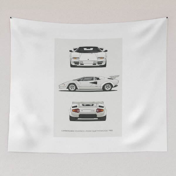 Item preview, 1985 Countach LP5000 QV – Classic Supercar Multi-View  designed and sold by TheArtOfCar.