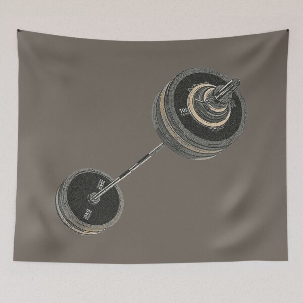 Item preview, Big barbell with heavy weights designed and sold by PierreAlbijanic.