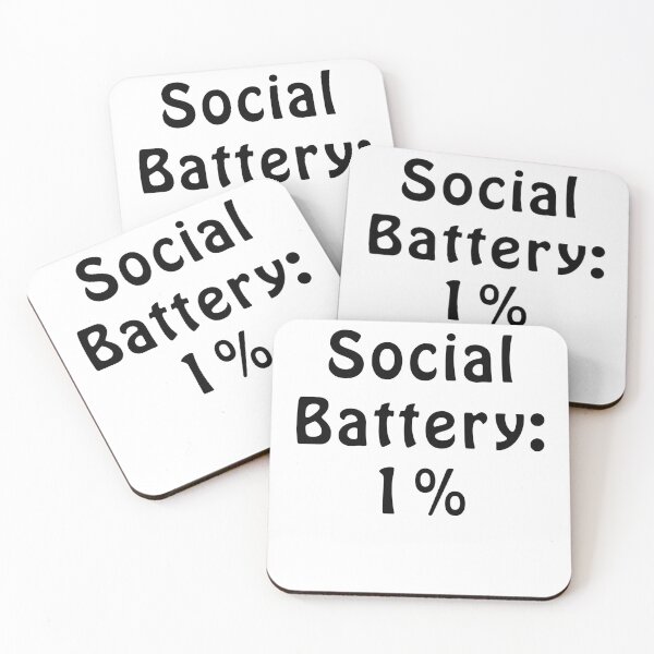 Item preview, Social Battery: 1% designed and sold by TheMysticNook.