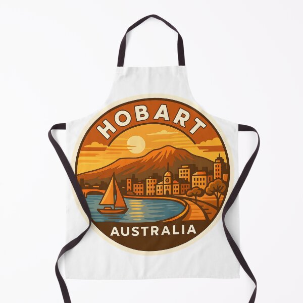 Item preview, Hobart Australia – Retro Travel with Mount Wellington designed and sold by LoveLabDesign.