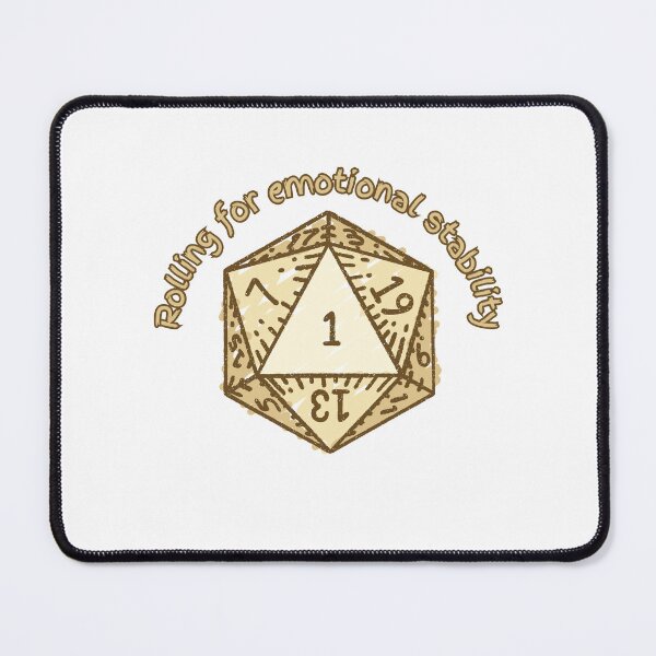 Item preview, Rolling for Emotional Stability – D20 Nat 1 designed and sold by Crit & Cauldron.