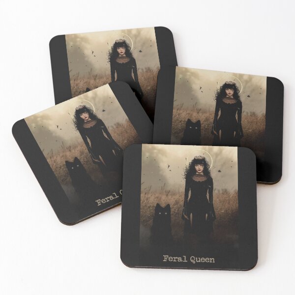 Item preview, Feral Queen and Black Wolf Familiar designed and sold by SarcasticSarah.