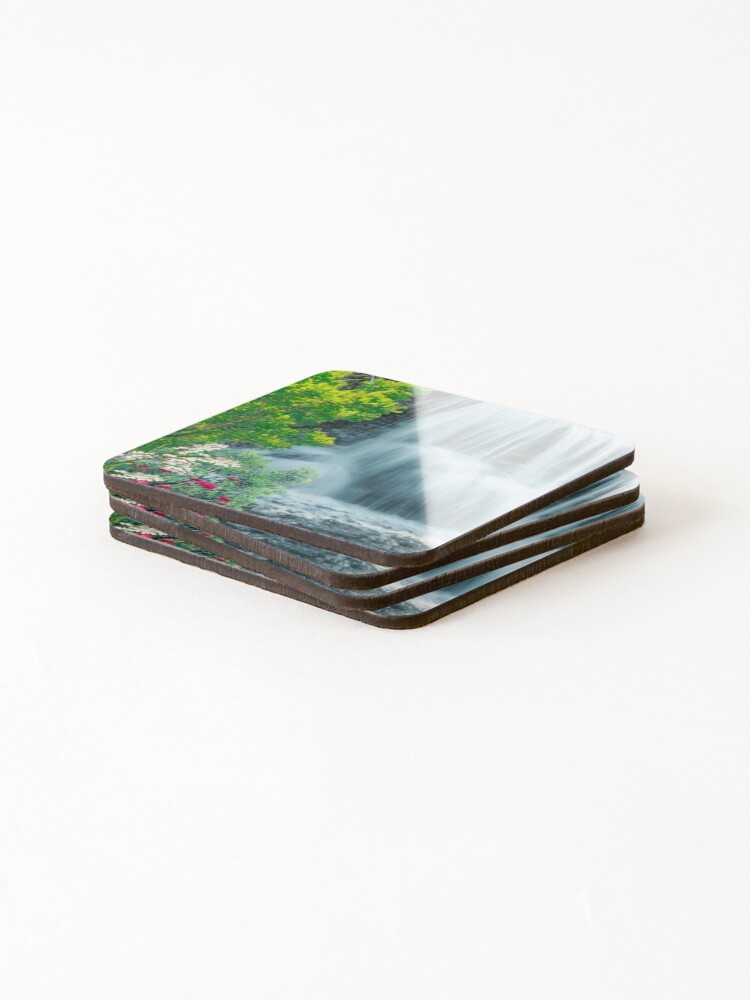 Thumbnail 4 of 5, Coasters (Set of 4), Springtime Waterfall designed and sold by DigitalShoppeIL.