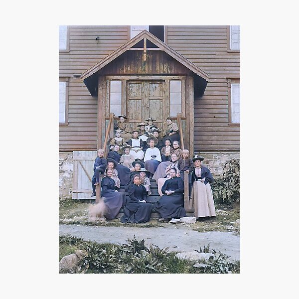Item preview, Norwegians in front of a church designed and sold by 19th Century in Color.