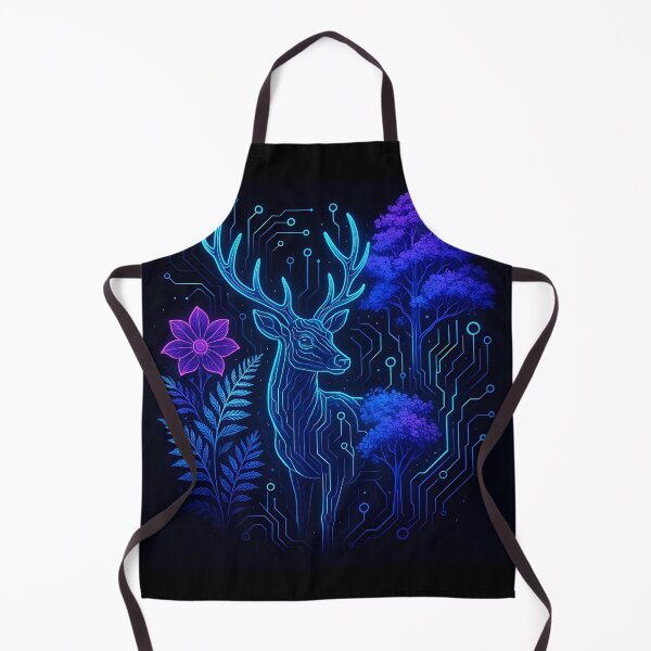Item preview, Cyber Nature Fusion: Neon Deer and Digital Forest designed and sold by Amr Siam.