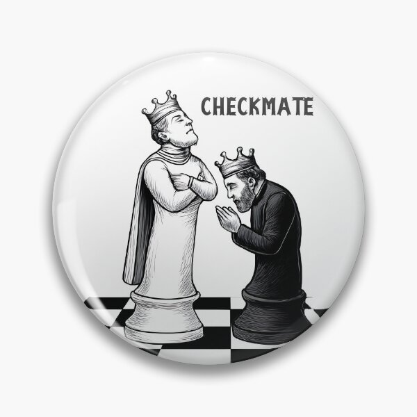 Item preview, Black and White Chess Kings in a Funny Checkmate Moment designed and sold by Designfordream.