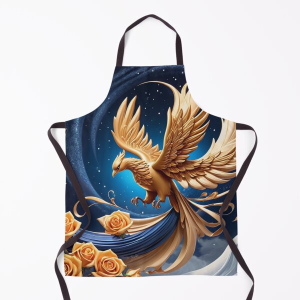 Item preview, Fierce Bird And Light Gold Roses With Blue Solar Winds designed and sold by Melantari Vizuns.