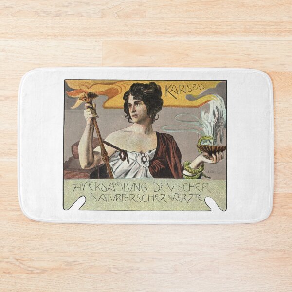 Item preview, Vintage Illustration of a Woman with Scientific and Medical Symbols - Historical Artistic Poster designed and sold by minnataurart.