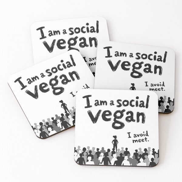 Item preview, I am a social vegan - i avoid meet - anti social designed and sold by pixelated_echoes.