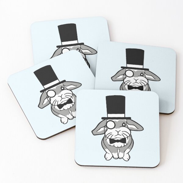 Item preview, Mr. Rabbit Gentleman Top Hat Monocle Glasses rich designed and sold by shirt-o-mat.