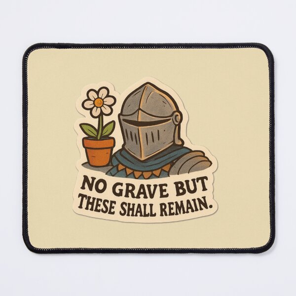 Item preview, “No Grave But These Shall Remain” — A Knight died, and left a flower pot designed and sold by Souls-like Design Shop.