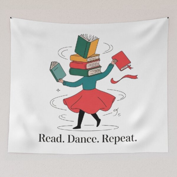 Item preview, Read Dance Repeat – Book Lover Whimsical T-Shirt - May Day designed and sold by InspiredCreatives.