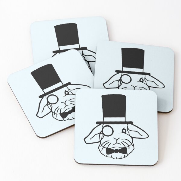 Item preview, Mr. Rabbit Gentleman Top Hat Monocle Glasses rich designed and sold by shirt-o-mat.