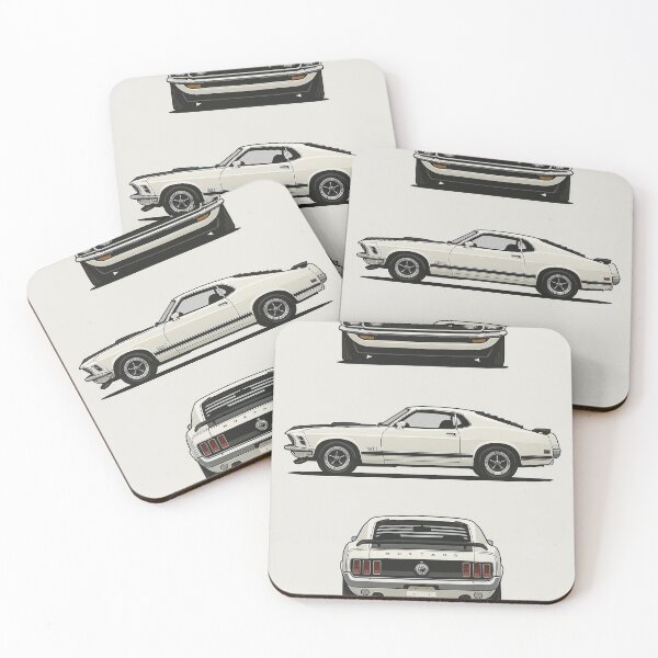Item preview, 1969 Ford Mustang Mach 1 – Classic Muscle Car Triple-View  designed and sold by TheArtOfCar.