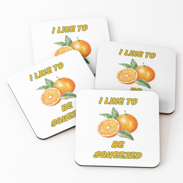 Item preview, I LIKE TO BE SQUEEZED, Cut orange, Leaf, Pun, fruit designed and sold by AASparksDesigns.