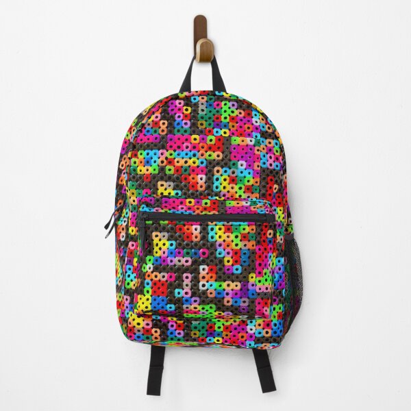 Item preview, Pixel Beads – Colorful iron-on beads in pixel style - Dark mode designed and sold by Vision Illustrated.