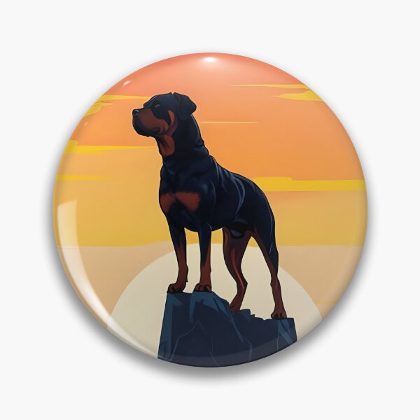 Item preview, Rottweiler Silhouetted Against Vibrant Sunset Sky designed and sold by MountAshDesigns.