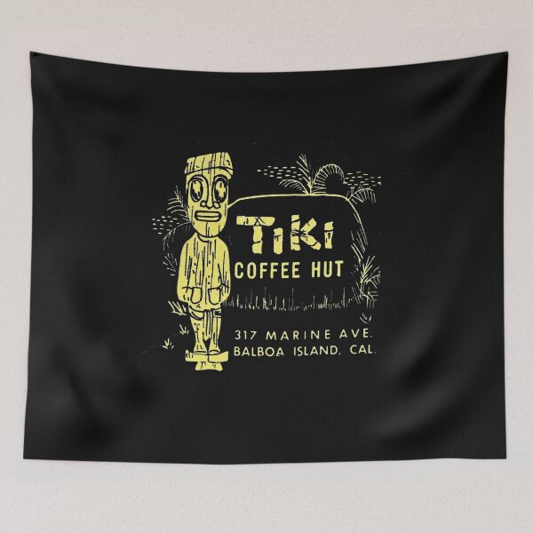 Item preview, Vintage Tiki Coffee Hut - Balboa Island, California designed and sold by QuayTradingCo.