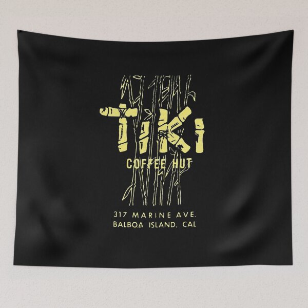 Item preview, Vintage Tiki Coffee Hut - Balboa Island, California designed and sold by QuayTradingCo.