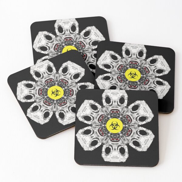 Item preview, kaleidoscope of gas masks biohazard designed and sold by Cyberomiz.