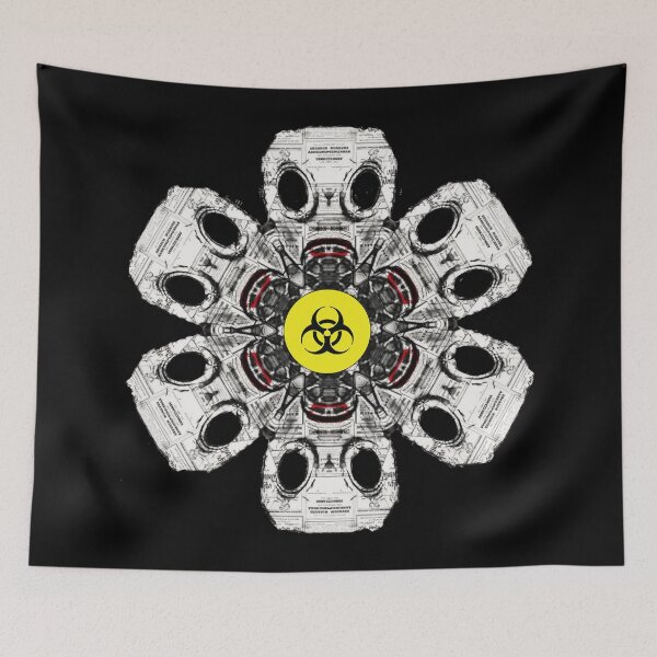 Item preview, kaleidoscope of gas masks biohazard designed and sold by Cyberomiz.