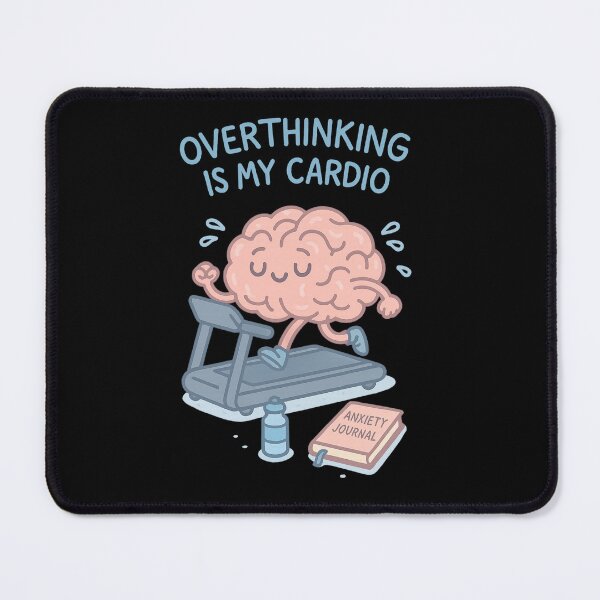 Item preview, OVERTHINKING IS MY CARDIO 2 — FUNNY ANXIETY WORKOUT JOKE designed and sold by ac3iongDcreator.