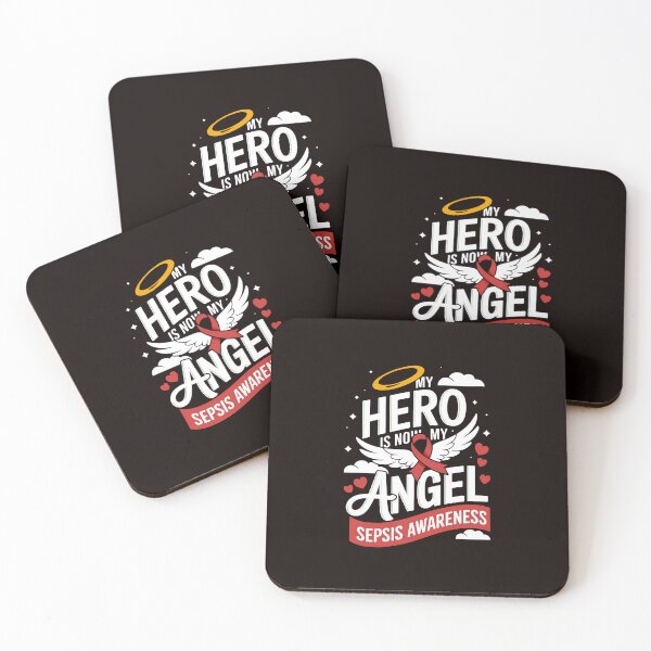 Item preview, My Hero Is Now My Angel Septicemia Sepsis Awareness Ribbon designed and sold by MAKOPOKOShop.