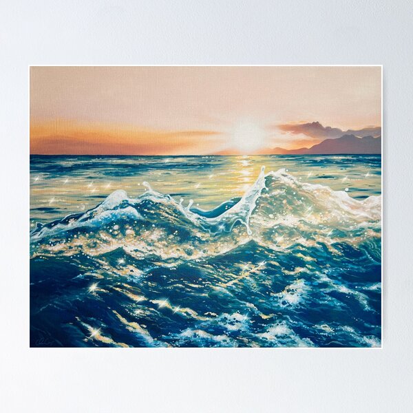 Artikel-Vorschau von Sonnenuntergang Wellen 25, designt und verkauft von bellacpaintings.