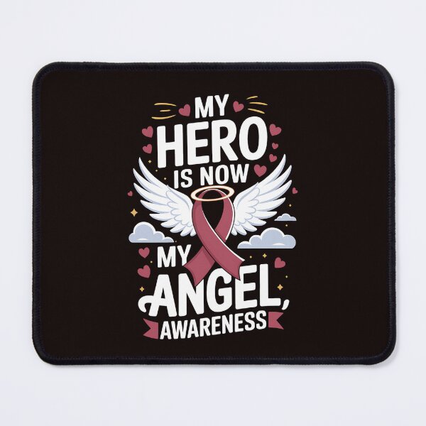 Item preview, My Hero Is Now My Angel Sickle Cell Anemia Burgundy Ribbon designed and sold by MAKOPOKOShop.