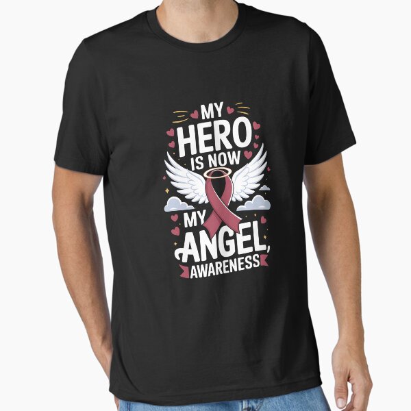 Item preview, My Hero Is Now My Angel Sickle Cell Anemia Burgundy Ribbon designed and sold by MAKOPOKOShop.