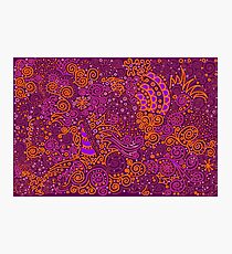 Orange, Pink, and Purple Doodle Pattern Photographic Print