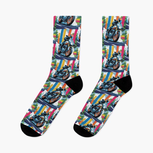 Item preview, Rainbow Color Motorcycle Burnout Colorful Motorbike Rider designed and sold by Moto Graphix.