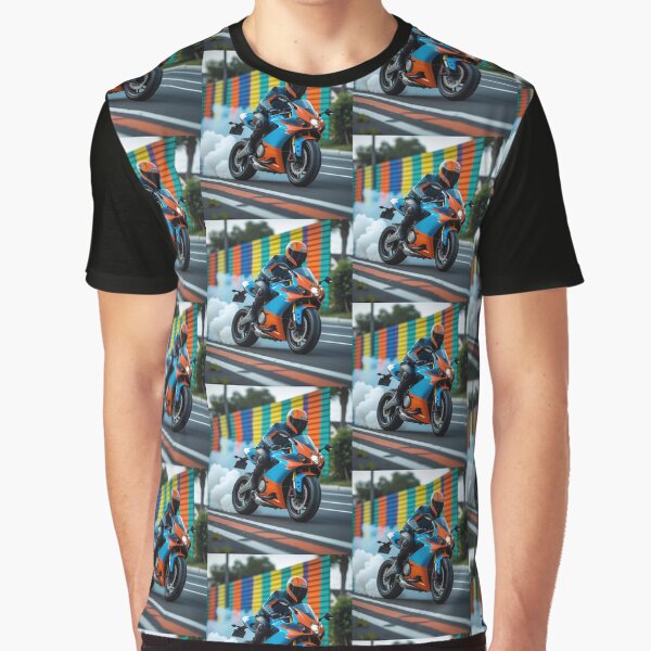 Item preview, Sportbike Burnout Motorcycle Graphic Colorful Motorbike designed and sold by Moto Graphix.