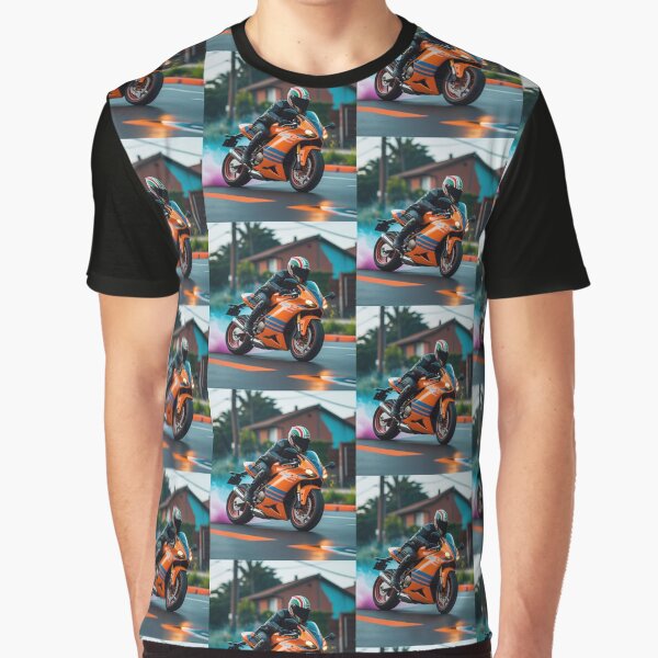 Item preview, Sportbike Burnout Motorcycle Graphic Colorful Motorbike designed and sold by Moto Graphix.