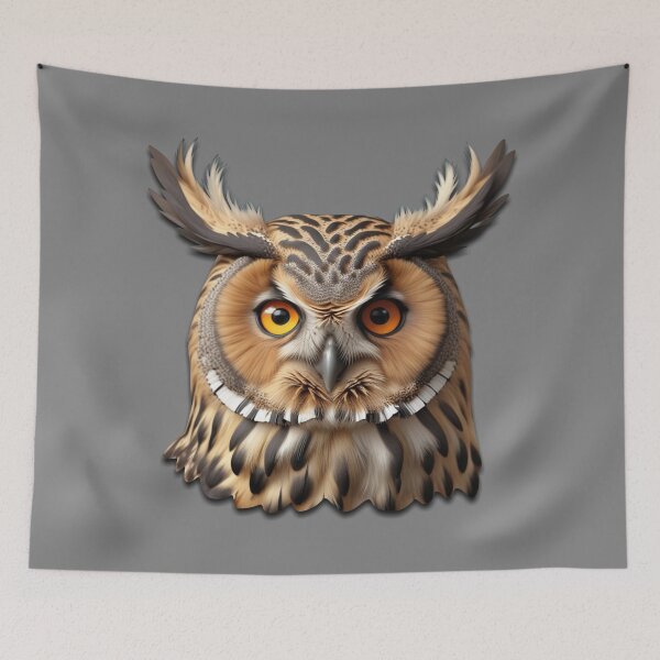 Item preview, OWL HEAD (#808080) designed and sold by Marlon Oseguera.