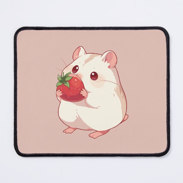 Item preview, Winter white hamster eating a strawberry 2 designed and sold by etherElric.