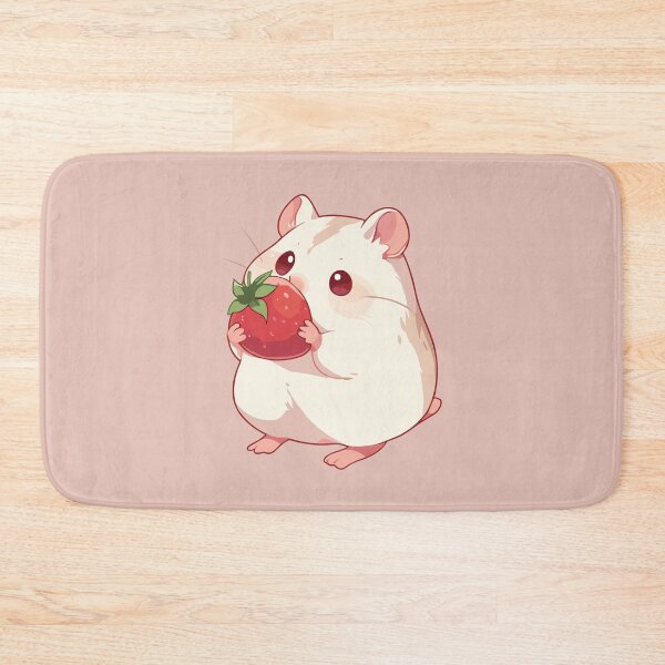 Item preview, Winter white hamster eating a strawberry 2 designed and sold by etherElric.